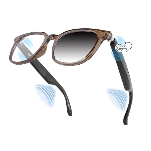 Smart Wireless Headphone Sunglasses Intelligente Audio Sonnenbrille für Herren Damen Brille mit Mikrofon Lautsprecher Polarisierten Brillengläsern Audiofunktion mit Kopfhörer Open Ear Headphone von Xmenha