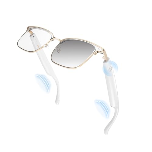 Xmenha Wireless Smart Sunglasses for Men Headphone Intelligente Audio Sonnenbrille für Herren Damen Brille mit Mikrofon Lautsprecher Polarisierten Brillengläsern Audiofunktion mit Open Ear Kopfhörer von Xmenha