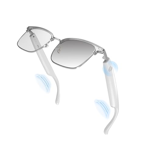Xmenha Wireless Smart Sunglasses for Men Headphone Intelligente Audio Sonnenbrille für Herren Damen Brille mit Mikrofon Lautsprecher Polarisierten Brillengläsern Audiofunktion mit Open Ear Kopfhörer von Xmenha