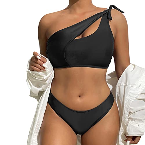 Bademode Split Bikini Bikini One Shoulder Größenverstellbar V Shirt von Xmiral