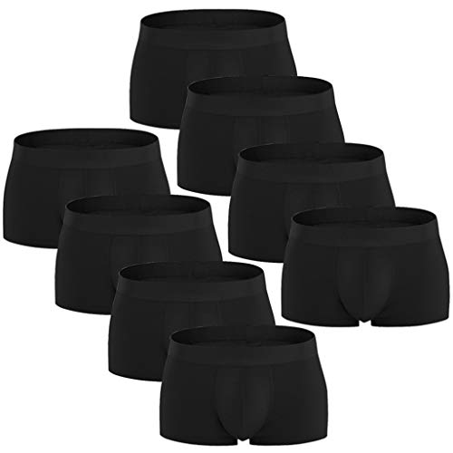 Xmiral 95% Baumwolle Unterhosen Herren Boxershort Retroshorts 8er(Schwarz,M) von Xmiral