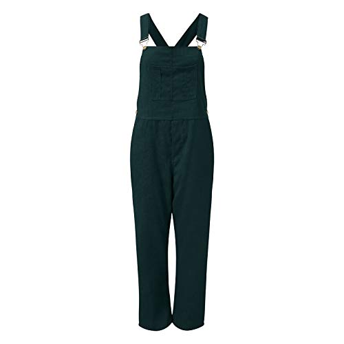 Xmiral Damen Cord ärmellose Latzhose Overalls Jumpsuit Beiläufig Haspel Spielanzug mit Hasp(Grün,3XL) von Xmiral