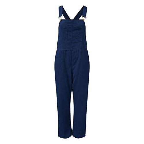 Xmiral Damen Cord 鋜mellose Latzhose Overalls Jumpsuit Beil鋟fig Haspel Spielanzug mit Hasp(Blau,3XL) von Xmiral