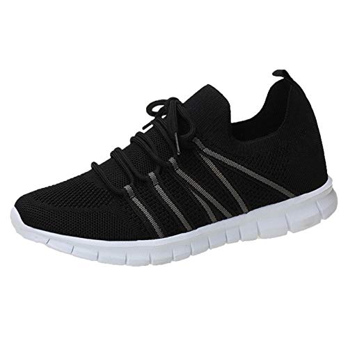 Xmiral Damen Fitness Laufschuhe Atmungsaktiv rutschfeste Mode Sneaker Sportschuhe(43,Schwarz) von Xmiral