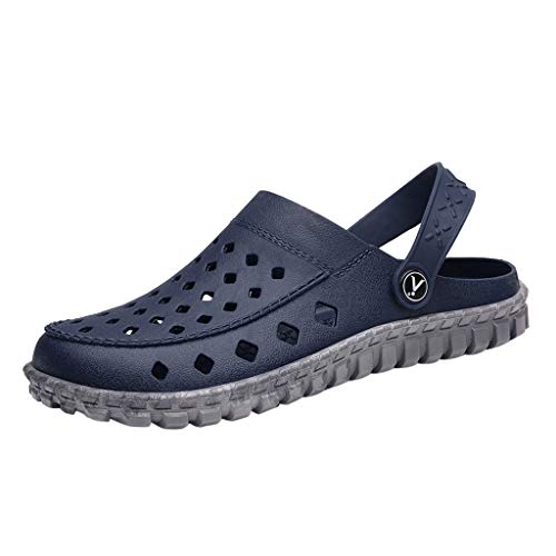 Xmiral Loch Schuhe Wasserschuhe Herren rutschfest Schnelltrocknend Gummisohle Strandschuhe Verschlei遞est Barfu?Badeschuhe (Blau,44 EU) von Xmiral