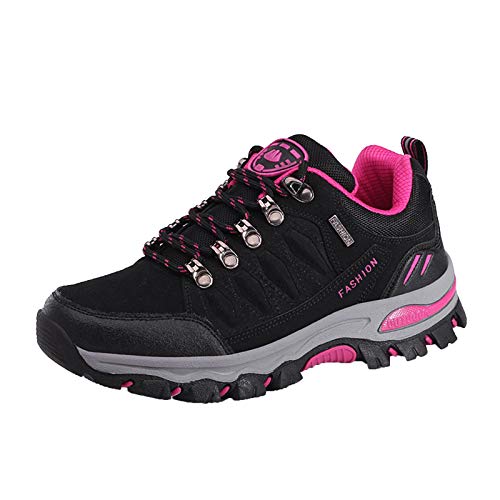 Xmiral Outdoor-Wanderschuhe f黵 Damen Outdoor-Schuhe rutschfeste, Verschlei遞este Wanderschuhe Reiseschuhe mit Dicken Sohlen(39,Schwarz) von Xmiral