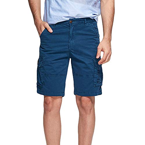 Xmiral Shorts Hose Herren Cargohose Taste Rei遶erschluss Overall mit Mehreren Taschen f黵 Fitness Ball Jogger Strassenmode Badehose Strandhosen Sporthose(Dunkelblau,3XL) von Xmiral