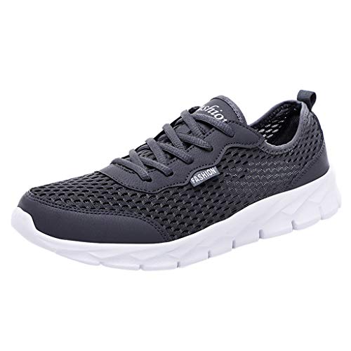 Xmiral Sportschuhe Herren Atmungsaktiv Mesh Schuhe Gummisohle Wasserschuhe Strandschuhe Laufschuhe Gymnastikschuhe Verschlei遞est Badeschuhe Traillaufschuhe(Dunkelgrau,44 EU) von Xmiral