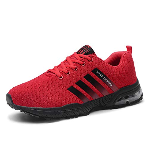 Xmiral Sportschuhe Herren Gummisohle Laufschuhe Turnschuhe Strandschuhe Badeschuhe Einfarbig Gymnastikschuhe Verschlei遞est(Rot,41 EU) von Xmiral