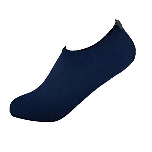 Xmiral Wasserschuhe Damen Gummisohle Einfarbig Laufschuhe Trocknend Badesandale f黵 Pool Surfen Yoga Schwimmschuhe Wasserdicht Barfu?Schuhe rutschfest Badelatschen(Marine Blau,42-43 EU) von Xmiral