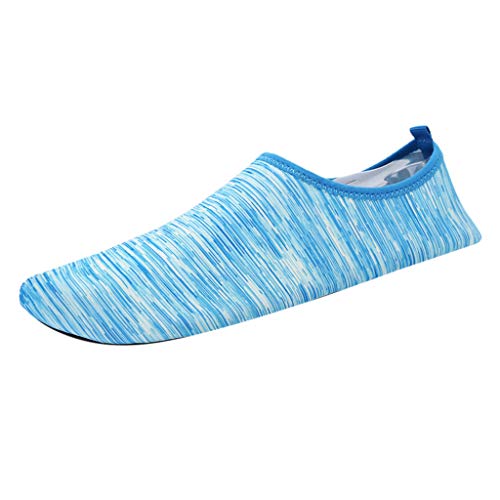Xmiral Wasserschuhe Paare Gummisohle Verschlei遞est Barfu?Aqua Schuhe Sportschuhe Strandschuhe Schnelltrocknend Tauchschuhe(Blau,35/36 EU) von Xmiral