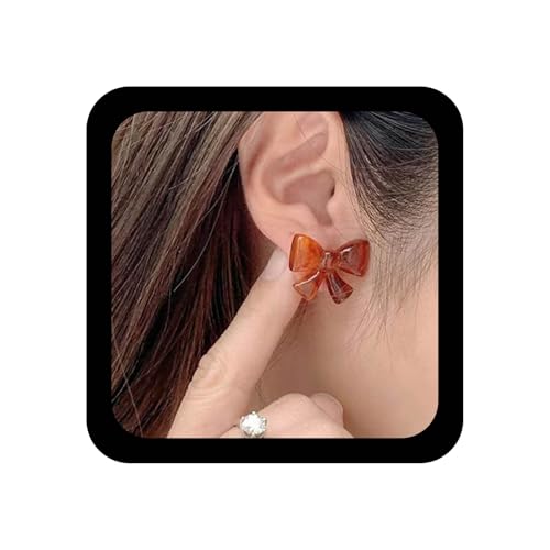 Xmsrn Vintage Acryl Bogen Ohrstecker Ohrringe Boho Bowknot Ohrringe Braun Harz Bogen Acryl Bowknot Baumeln Braun Minimal Schmuck Für Frauen von Xmsrn