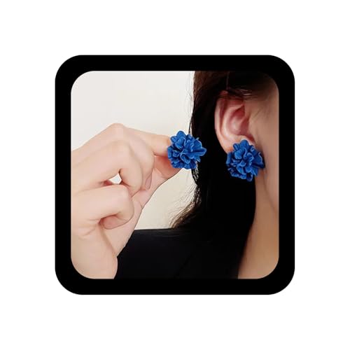 Xmsrn Vintage Blaue Kamelie Ohrringe Blumen Ohrstecker Emaille Blume Hochzeit Schmuck Für Frauen von Xmsrn