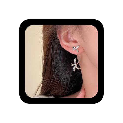 Xmsrn Vintage Blume Ohrringe Übertrieben Blume Ohrstecker Ohrringe Große Florale Silber Ohr Jacke Aussage Ohrstecker Schmuck Für Frauen von Xmsrn