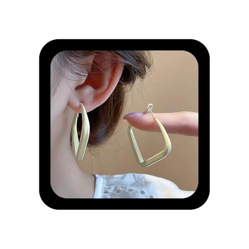 Xmsrn Vintage Gelbe Quadratische Tropfenohrringe Süße Reifen Quadratische Ohrstecker Hohle Ohrringe Offene Geometrische Ohrringe Süße Große Schmuck Für Frauen von Xmsrn