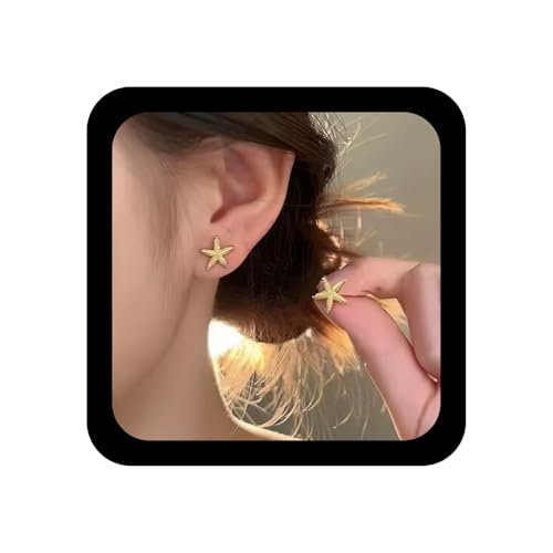 Xmsrn Vintage Kleine Seestern Ohrstecker Kleine Seestern Ohrringe Stern Ohrringe Metall Ohrstecker Gold Minimal Schmuck Für Frauen von Xmsrn