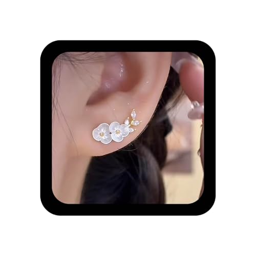 Xmsrn Vintage Kristall Blatt Ohrstecker Ohrringe Strass Blumen Ohrstecker Boho Funkelnde Cz Blatt Ohrstecker Kristall Geschwungene Ohrhänger Ohrringe Schmuck Für Frauen von Xmsrn