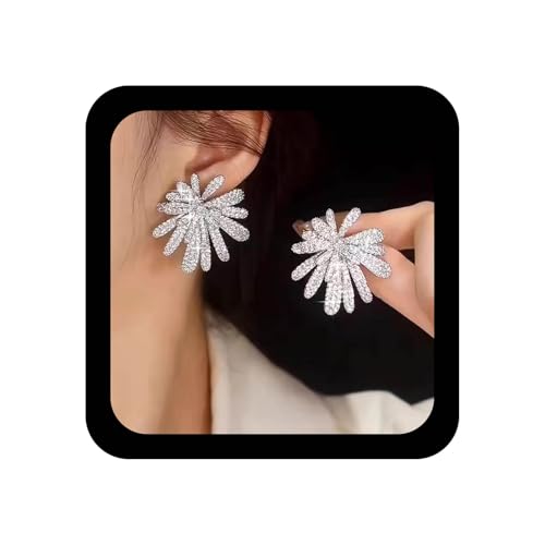 Xmsrn Vintage Kristall Feuerwerk Ohrstecker Ohrringe Strass Feuerwerk Baumeln Ohrringe Blume Große Cz Ohrstecker Kristall Strass Schmuck Für Frauen von Xmsrn