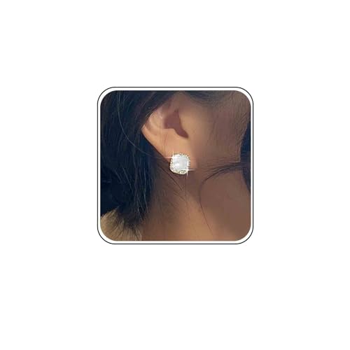 Xmsrn Vintage Kristall Quadratische Ohrringe Weiß Emaille Quadratische Ohrstecker Strass Quadratische Ohrringe Winzige Cz Quadratische Ohrstecker Für Frauen von Xmsrn