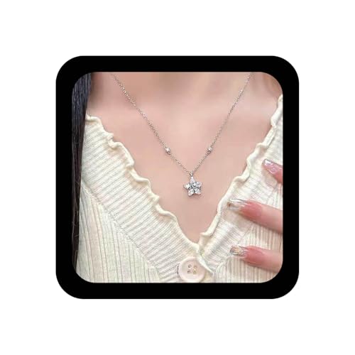 Xmsrn Vintage Kristall Stern Anhänger Halskette Strass Stern Choker Halskette Silber Kugelkette Halskette Funkelnde Cz Strass Choker Halskette Für Frauen von Xmsrn