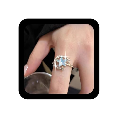 Xmsrn Vintage Kristall Stern Knöchel Ring Strass Mond Finger Ring Offen Cz Stern Funkelnden Hand Boho Strass Mondsichel Schmuck Für Frauen von Xmsrn