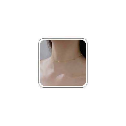 Xmsrn Vintage Kugelkette Choker Halskette Gold Dünne Kette Halskette Boho Kurze Kette Choker Halskette Gold Minimal Choker Halskette Kette Für Frauen von Xmsrn
