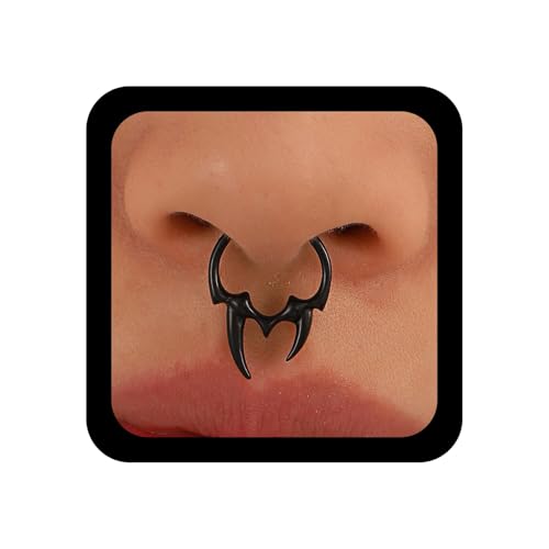 Xmsrn Vintage Kuh Horn Nase Ring Metall Manschette Punk Kupfer Afrikanischen Nase Clip Schwarz Gefälschte Nicht Durchbohrt Schmuck Für Frauen von Xmsrn