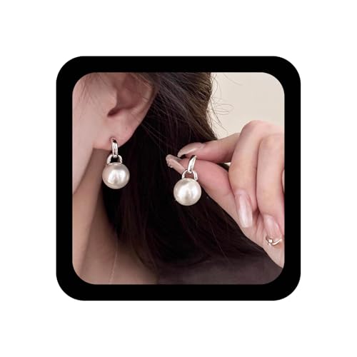 Xmsrn Vintage Meerjungfrau Perle Ohrstecker Perle Tropfen Ohrringe Boho Schwimmende Ohrringe Silber Reif Ohrstecker Baumeln Schmuck Für Frauen von Xmsrn