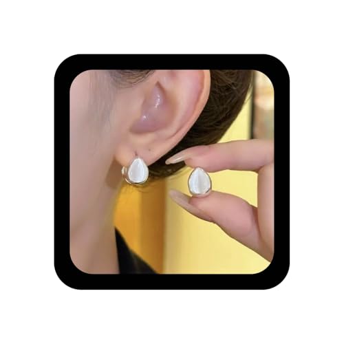 Xmsrn Vintage Opal Tropfen Ohr Jacke Ohrringe Winzige Wassertropfen Jacke Ohrstecker Opal Tropfen Hoop Huggie Ohrringe Silber Minimal Schmuck Für Frauen von Xmsrn