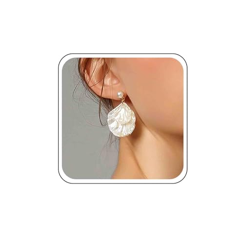Xmsrn Vintage Perle Muschel Tropfen Ohrringe Boho Perle Jakobsmuschel Ohrringe Boho Perle Ohrstecker Erklärung Muschel Ohrringe Für Frauen von Xmsrn