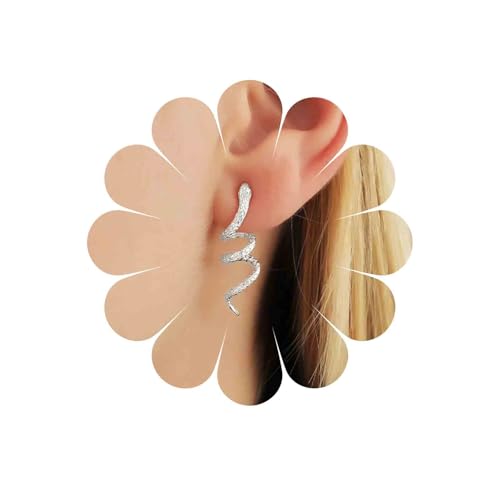 Xmsrn Vintage Schlange Ohrringe Punk Schlange Tropfen Ohrringe Matte Schlange Ohrstecker Silber Schlange Wickeln Ohrringe Tier Schlange Halloween Ohrringe Für Frauen von Xmsrn