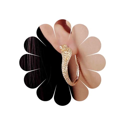 Xmsrn Vintage Schlange Ohrstecker Gothic Schlange Ohrringe Gold Schlange Ohrringe Gefahr Kobra Ohrringe Schmuck Für Frauen Und Mädchen (Gold) von Xmsrn