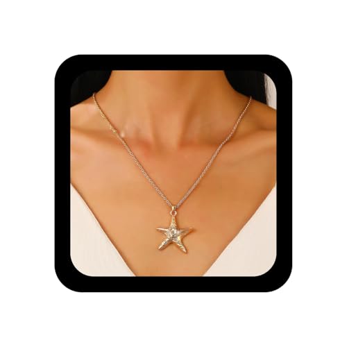 Xmsrn Vintage Seestern Anhänger Halskette Seestern Choker Halskette Gold Stern Kette Halskette Großer Seestern Choker Halskette Gold Übertrieben Halskette Schmuck Für Frauen Xmsrn Vintage Seestern Anhänger Halskette Seestern Choker Halskette Gold Stern Kette Halskette Großer Seestern Choker Halskette Gold Übertrieben Halskette Schmuck Für Frauen von Xmsrn