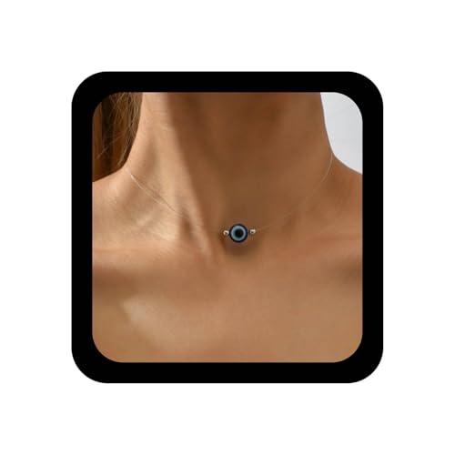 Xmsrn Vintage Teufel Auge Anhänger Halskette Angelschnur Choker Halskette Böse Auge Kette Halskette Klare Kette Halskette Minimal Choker Halskette Schmuck Für Frauen Xmsrn Vintage Teufel Auge Anhänger Halskette Angelschnur Choker Halskette Böse Auge Kette Halskette Klare Kette Halskette Minimal Choker Halskette Schmuck Für Frauen von Xmsrn