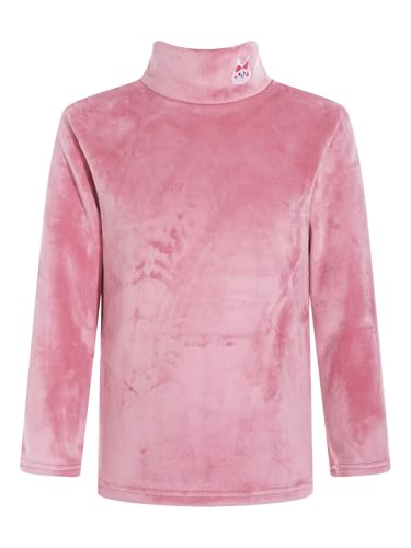 Xnihocha Mädchen Langarm-Tshirt Samt Thermounterwäsche Rollkragen Unterhemd Pullover Warm Crop Top Oberteil Wassermelonenrot 122-128 von Xnihocha