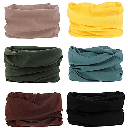Xniral 6 STK Nahtlose Bandanas Multifunktionstuch Elastische Halstuch Schlauchtuch (one size, Zk) von Xniral