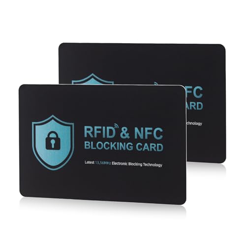Xnourney RFID-blockierende Karte, kontaktlose NFC-EC-Kreditkarte, Reisepass, gesamte Brieftasche, Geldbörsenschutz für Reisesicherheit von Xnourney