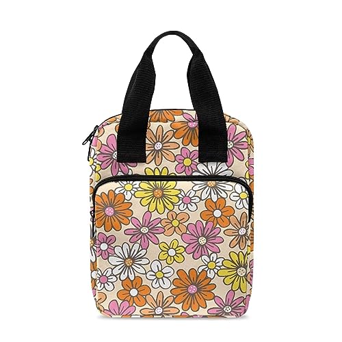 Xoenoiee Bibelhülle mit Hippie-Blumendruck, Bibeltasche, Tragetasche, Bibeltasche mit Lesezeichen, Bibeltasche für Damen und Herren, Bibeltragetasche von Xoenoiee