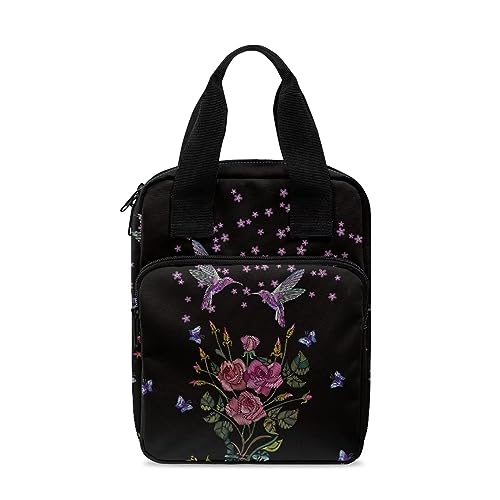 Xoenoiee Bibelhülle mit Kolibri, Schmetterling, Blumendruck, Tragetasche, Bibeltasche, Bibeltasche für Damen und Herren, Bibeltasche, Lernen, Bibeltasche für Kinder von Xoenoiee