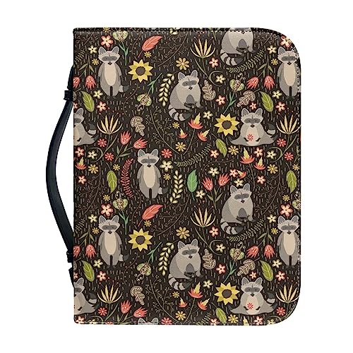 Xoenoiee Bibelhüllen mit niedlichem Koala-Blumendruck für Damen und Herren, Bibeltasche für Jungen und Mädchen, Bibeltragehalter mit Taschen, L von Xoenoiee