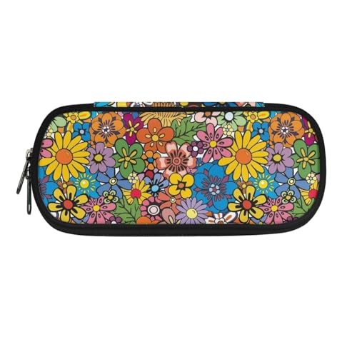 Xoenoiee Federmäppchen, Federmäppchen, große Kapazität, Stifttasche, Schulbedarf für Universität, Mittelschule, Boho Hippie Floral, Einheitsgröße, Taschen-Organizer von Xoenoiee