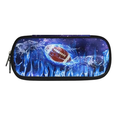 Xoenoiee Federmäppchen, Federmäppchen, großes Fassungsvermögen, einfacher Schreibwaren-Organizer für Schüler, Water Splatter American Football Universe, Einheitsgröße, Taschen-Organizer von Xoenoiee