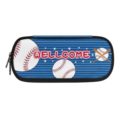 Xoenoiee Federmäppchen, großes Fassungsvermögen, Federmäppchen für Kinder, Studenten, Unisex, Stiftetasche, langlebig, Schreibwaren-Organizer für die Schule, Baseball und Schläger, Einheitsgröße, Xoenoiee Federmäppchen, großes Fassungsvermögen, Federmäppchen für Kinder, Studenten, Unisex, Stiftetasche, langlebig, Schreibwaren-Organizer für die Schule, Baseball und Schläger, Einheitsgröße, von Xoenoiee