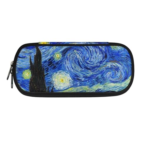 Xoenoiee Federmäppchen, großes Fassungsvermögen, Federmäppchen für Kinder, Studenten, Unisex, Stiftetasche, robuster Reißverschluss, Schreibwaren-Organizer, Van Gogh Sternennacht, Einheitsgröße, von Xoenoiee