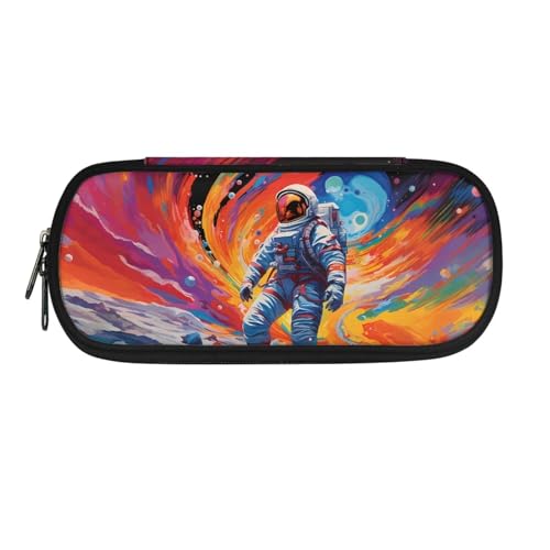 Xoenoiee Federmäppchen, großes Federmäppchen für Kinder, leichtes Federmäppchen für Mädchen, Jungen, Studenten, Bunte Farbe und Astronaut, Einheitsgröße, Taschen-Organizer von Xoenoiee