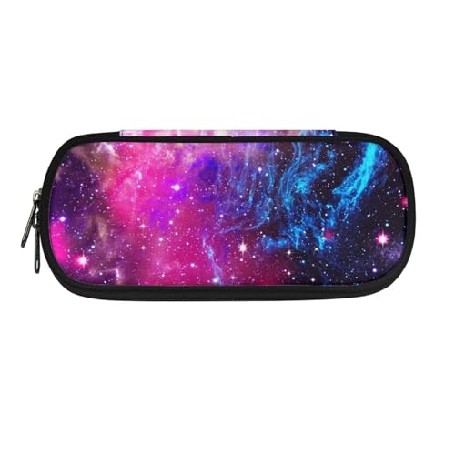 Xoenoiee Federmäppchen mit großem Fassungsvermögen, strapazierfähiges Federmäppchen mit Reißverschluss, Stifteetui für Schule, Teenager, Mädchen, Jungen, Schreibwaren-Organizer, Pink Galaxy, von Xoenoiee