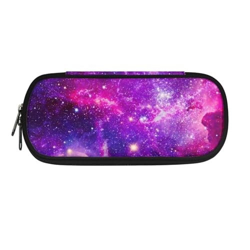 Xoenoiee Großes Federmäppchen mit Reißverschluss, für Jungen, Mädchen, Teenager, Studenten, Schulbedarf, Stiftetasche, einfaches Federmäppchen, Galaxy Pink, Einheitsgröße, Taschen-Organizer von Xoenoiee