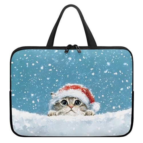 Xoenoiee Laptoptasche für Damen und Herren, tragbare Laptoptasche, Computertasche für Reisen, Studium, Arbeit, Tasche mit Griff, Niedliche Katzen Schneeflocke Weihnachten, 12inch Xoenoiee Laptoptasche für Damen und Herren, tragbare Laptoptasche, Computertasche für Reisen, Studium, Arbeit, Tasche mit Griff, Niedliche Katzen Schneeflocke Weihnachten, 12inch von Xoenoiee