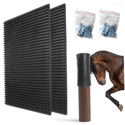 2pcs Pferdkratzer nach der Matte 14x12 Zoll weiche Kunststoff -Vieh -Kratzbirne für kleine Tierziegenziegen Schaf Kuh von Xoeryoy