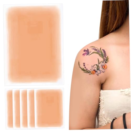 Tattoo Cover -up -Klebeband, 6pcs wasserdichte unsichtbare ultra -dünne Tattoo Cover -up -Patch, 3,5x5.9 Cuttable Tattoo Make -up Cover -up für Tattoo -Narben und Geburtsmarks, Style 3 von Xoeryoy